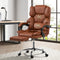 Massage Office Chair Recliner PU Chocolate