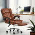 Massage Office Chair Recliner PU Chocolate