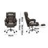 Massage Office Gaming Chair PU Leather Adjustable Dark Brown
