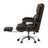 Massage Office Gaming Chair PU Leather Adjustable Dark Brown