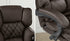 Massage Office Gaming Chair PU Leather Adjustable Dark Brown