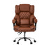 Massage Office Chair Computer Racer PU Leather Chocolate
