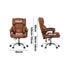 Massage Office Chair Computer Racer PU Leather Chocolate