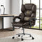 Massage Office Chair Recliner Computer Chairs PU Dark Brown