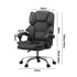 Massage Office Chair PU Leather Seat Grey
