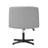 Mid Back Armless Office Chair Wide Seat Linen Grey