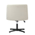 Mid Back Armless Office Chair Wide Seat Boucle White