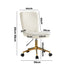 Armless Home Office Chair Boucle White&Gold