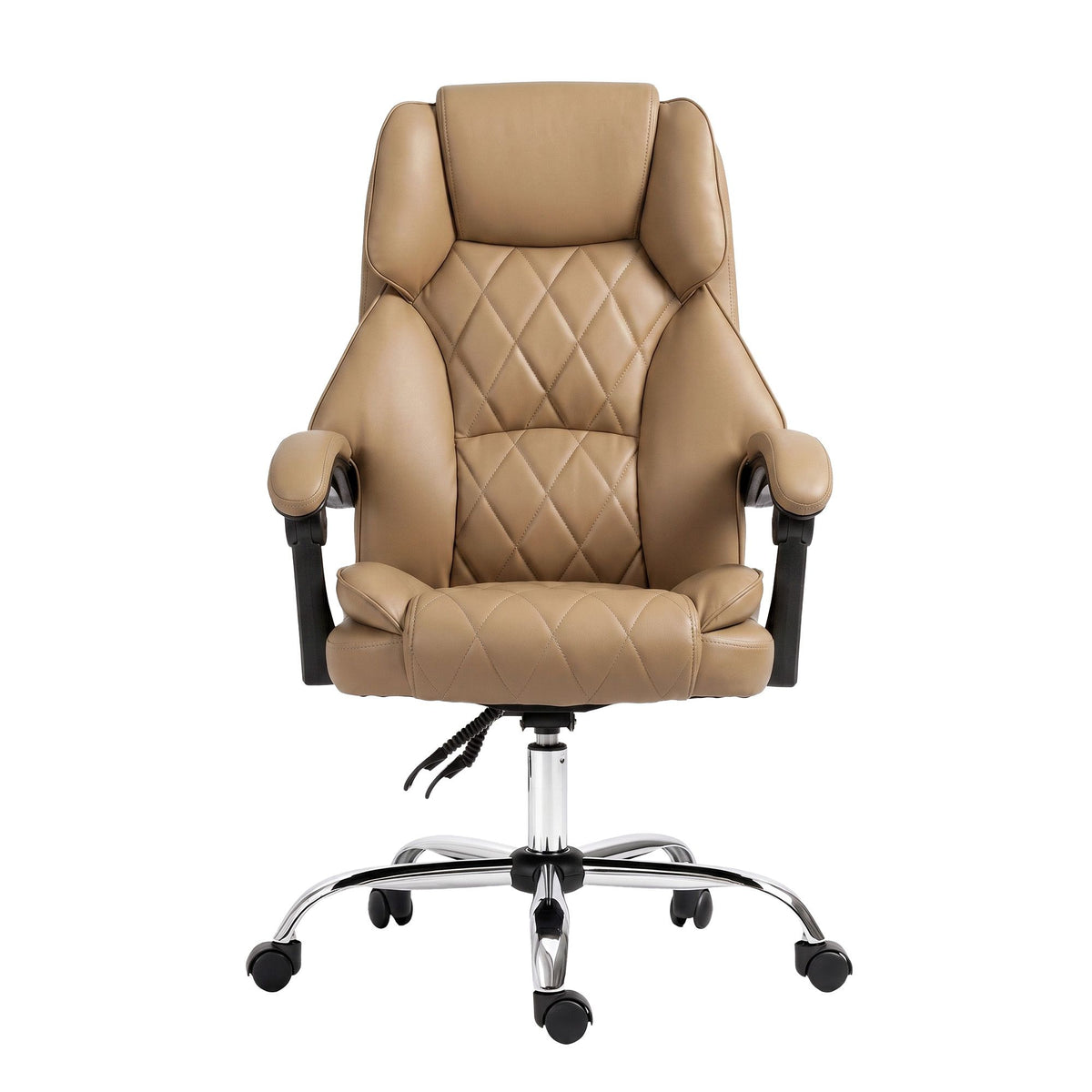 Executive Office Chair Leather Recliner Espresso High Back 120kg