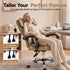 Executive Office Chair Leather Recliner Espresso High Back 120kg