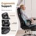 Executive Office Chair PU Leather Reclining with Footrest Black