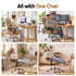 Artiss Executive Office Chair PU Leather Reclining Footrest Espresso