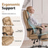 Artiss Executive Office Chair PU Leather Reclining Footrest Espresso