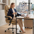 Artiss Executive Office Chair PU Leather Reclining Footrest Espresso