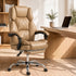 Artiss Executive Office Chair PU Leather Reclining Footrest Espresso