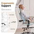 Artiss Executive Office Chair White – High Back, Footrest, 135° Recline, PU Leather