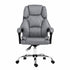 Executive Office Chair Recliner PU Leather Grey High Back