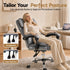 Executive Office Chair Recliner PU Leather Grey High Back