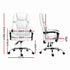 Executive Office Chair Leather Recliner White High Back 120kg