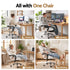 Executive Office Chair Leather Recliner White High Back 120kg