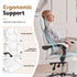Executive Office Chair Leather Recliner White High Back 120kg