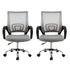 Artiss 2x Mesh Office Chair Mid Back Grey