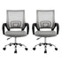 Artiss 2x Mesh Office Chair Mid Back Grey