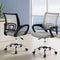Artiss Set of 2 Grey Mesh Office Chairs Mid Back Swivel Adjustable