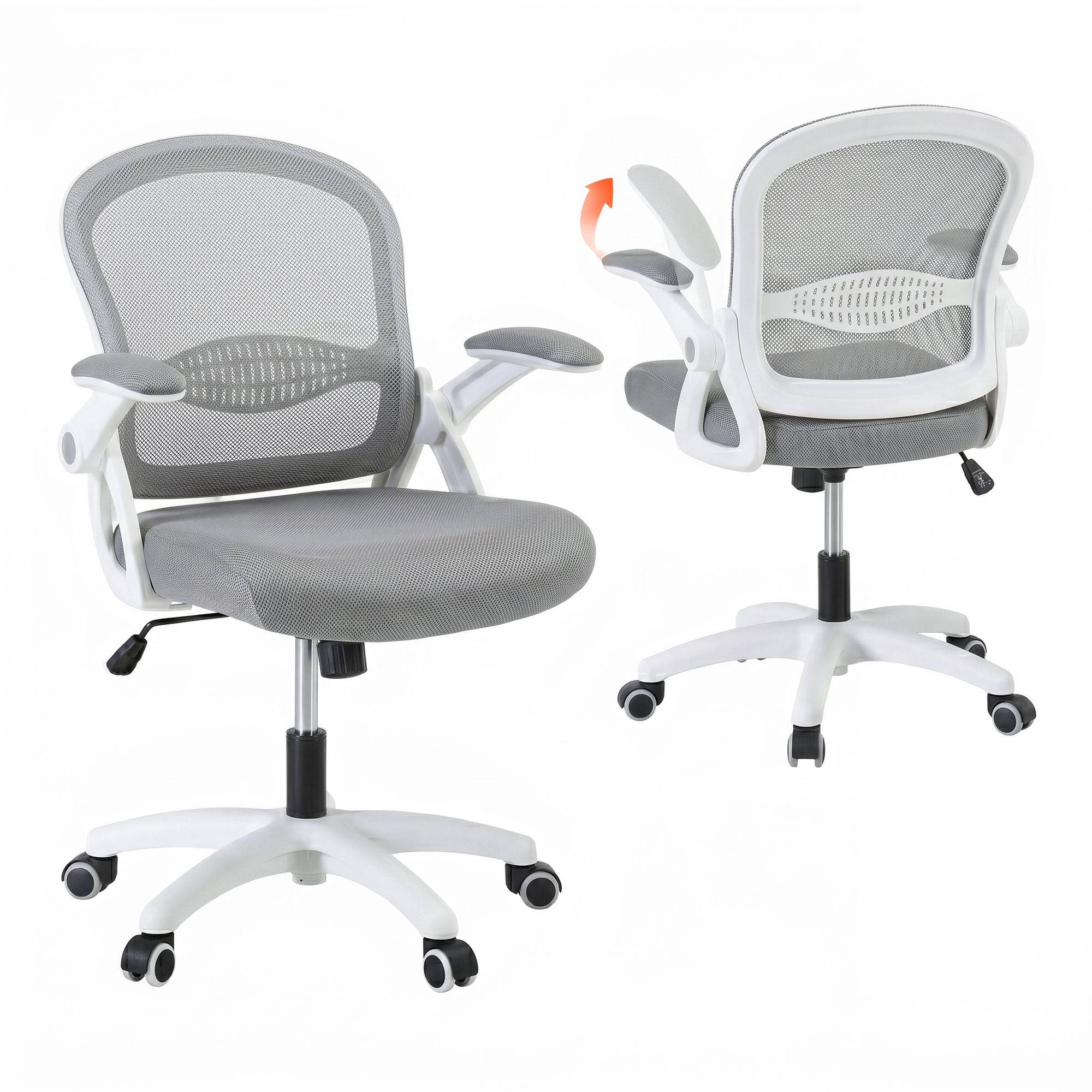 Artiss Ergonomic Mesh Office Chair Grey Mid Back Swivel Desk Chair