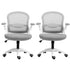 Artiss 2x Mesh Office Chair Computer Gaming Desk Chairs Work Study Mid Back Grey