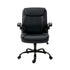 Artiss Executive Mid Back Office Chair PU Leather Flip-Up Arms Black