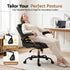 Artiss Executive Mid Back Office Chair PU Leather Flip-Up Arms Black