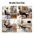 Artiss Executive Mid Back Office Chair PU Leather Flip-Up Arms Black