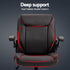 Ergonomic Mid Back Office Chair Brown PU Leather Adjustable Swivel Chair