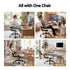 Artiss Executive Mid Back Office Chair PU Leather Flip-Up Arms White