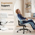 Artiss Executive Mid Back Office Chair PU Leather Flip-Up Arms White