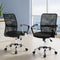 Artiss 2x Mesh Office Chairs Mid Back Black Ergonomic Desk Chair