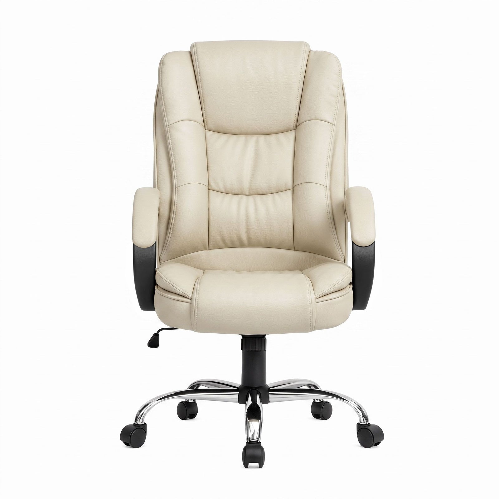 Artiss High Back PU Leather Office Chair Swivel Executive Chair Beige