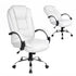 Artiss High Back PU Leather Office Chair Swivel Executive Chair White