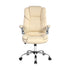 Artiss Executive Office Chair Leather Tilt Beige