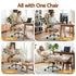 Artiss Kea Executive Office Chair – PU Leather, Lumbar Support, Retractable Arms Beige