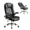 Kea Executive Office Chair – PU Leather, Lumbar Support, Retractable Arms Black