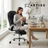 Kea Executive Office Chair – PU Leather, Lumbar Support, Retractable Arms Black