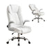 Artiss Kea Executive Office Chair – PU Leather, Lumbar Support, Retractable Arms White