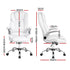 Artiss Kea Executive Office Chair – PU Leather, Lumbar Support, Retractable Arms White
