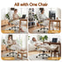Artiss Kea Executive Office Chair – PU Leather, Lumbar Support, Retractable Arms White