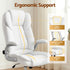 Artiss Kea Executive Office Chair – PU Leather, Lumbar Support, Retractable Arms White