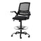 Artiss Mesh Drafting Chair Adjustable Swivel Office Stool with Footrest Black