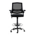 Artiss Mesh Drafting Chair Adjustable Swivel Office Stool with Footrest Black