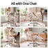 Artiss Big & Tall Criss Cross Office Chair with Flip Armrests Foot Rest Reclining Teddy Fleece Beige